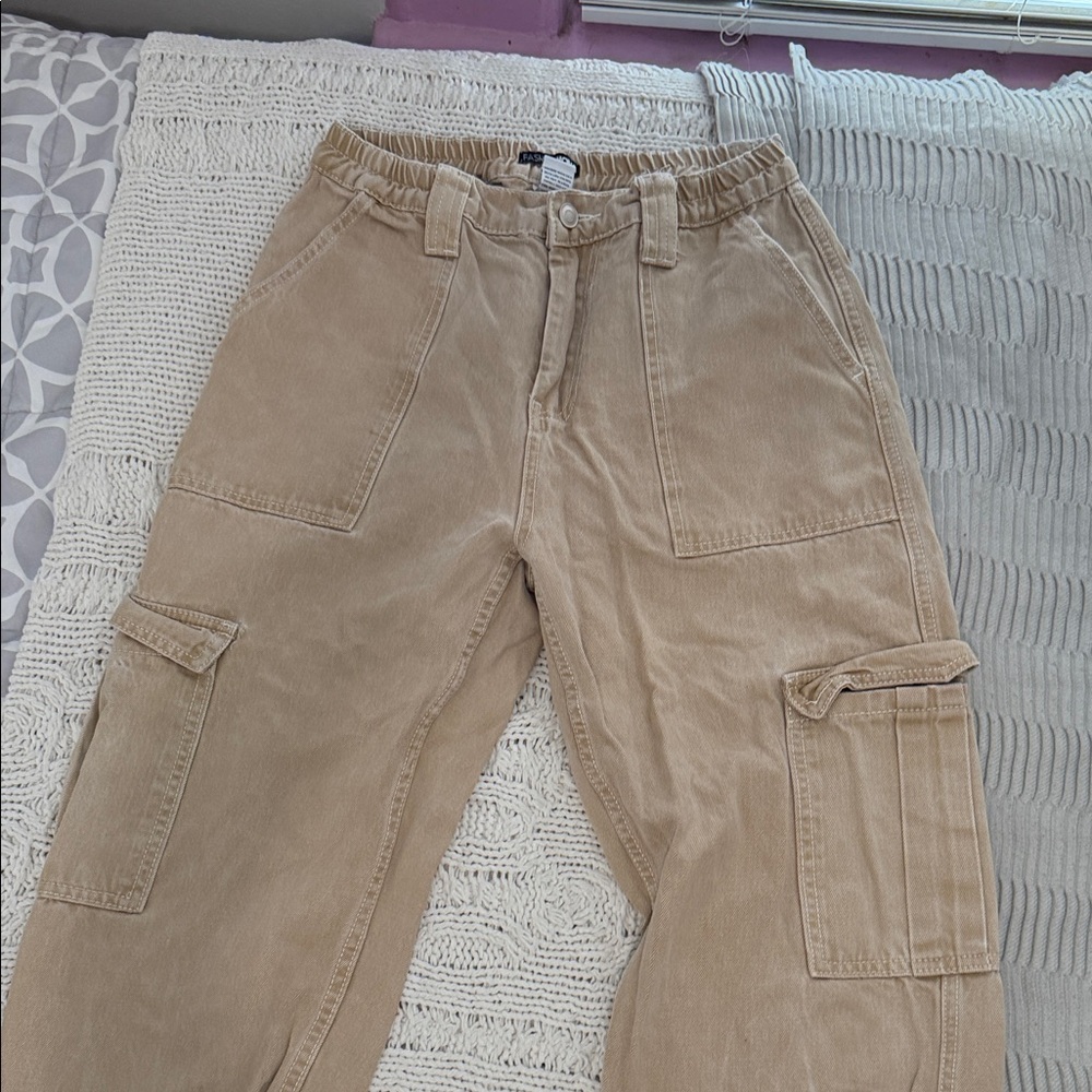 Women’s Fashion Nova Tan Cargo Pants